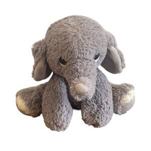 Aurora Baby Elephant Soft Plush Lovey Stuffed Animal Toy 9” Gray Sad Eyes